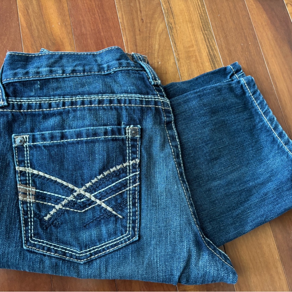 Ariat M5 Straight Slim Leg Jeans Men's 30 x 32 Blue Denim Western Cowboy